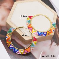 New  Hot Selling Boho Colorful Geometric Miyuki Earrings Wholesale Big Circle Women's Earrings main image 7