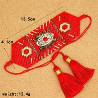 IG Style Devil's Eye Heart Shape Artificial Crystal Glass Knitting Women's Bracelets main image 2
