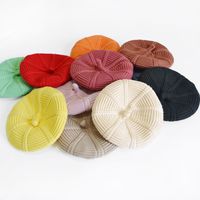 Women's Basic Pastoral Simple Style Solid Color Eaveless Beret Hat main image 6