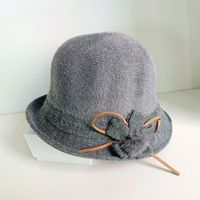 Women's Elegant Basic Lady Solid Color Flowers Crimping Bucket Hat sku image 6