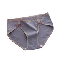 Bow Knot Breathable Mid Waist Briefs Panties main image 2