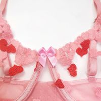 Women's Sexy Heart Shape Sexy Lingerie Sets Party Sheer Bra Low Waist Thong Sexy Lingerie main image 3