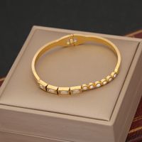 IG Style Vintage Style Eye Stainless Steel 18K Gold Plated Zircon Bracelets In Bulk sku image 2