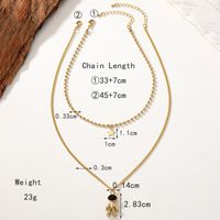 Streetwear Astronaut Star Alloy Enamel Plating 14k Gold Plated Women's Pendant Necklace main image 6
