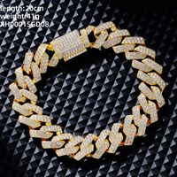 Hip-hop Vintage Style Simple Style Solid Color Alloy Plating Inlay Zircon Gold Plated Silver Plated Men's Bracelets Necklace sku image 1