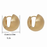 1 Paar Elegant Koreanische Art Einfarbig Sterling Silber Weißgold Plattiert Vergoldet Ohrringe main image 4