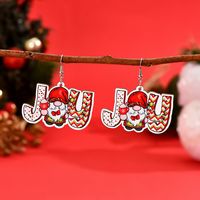 1 Pair Cute Santa Claus Wood Ear Hook sku image 2