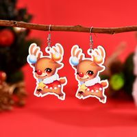1 Pair Cute Santa Claus Wood Ear Hook sku image 4