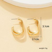 1 Pair Elegant Simple Style Geometric Plating Alloy Ear Studs main image 1