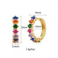 1 Piece 1 Pair Ig Style Lady Circle Tassel Plating Inlay Copper Zircon 18k Gold Plated Earrings main image 7