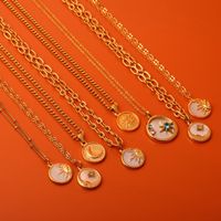 201 Stainless Steel 304 Stainless Steel Gold Plated Casual Elegant Simple Style Plating Sun Moon Bracelets Necklace main image 7