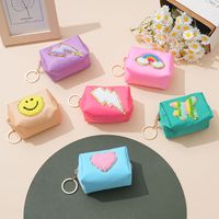 Unisex Solid Color Polyester Zipper Coin Purses main image 1