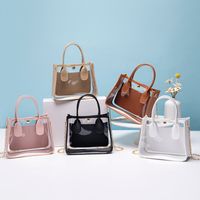 Women's Pu Leather Solid Color Streetwear Square Magnetic Buckle Square Bag main image 1