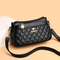 Women's Pu Leather Solid Color Vintage Style Square Zipper Square Bag main image 1