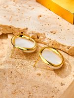 1 Pair Elegant Modern Style Korean Style Round Plating Copper 14k Gold Plated Ear Studs main image 3