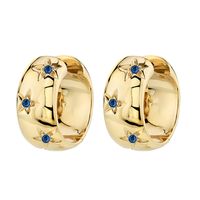 1 Pair Ig Style Vintage Style Classic Style Circle Star Plating Inlay Copper Zircon 18k Gold Plated Earrings main image 7