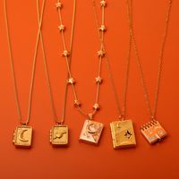 Copper Simple Style Streetwear Plating Star Moon Pendant Necklace main image 1