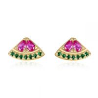 1 Pair Ig Style Simple Style Geometric Plating Inlay Copper Zircon 18k Gold Plated Drop Earrings main image 2