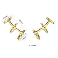 1 Pair Ig Style Simple Style Geometric Plating Inlay Copper Zircon 18k Gold Plated Drop Earrings sku image 3