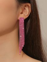 Fashion Flash Tassel Diamond Earrings Wholesale Nihaojewelry sku image 6