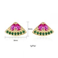 1 Pair Ig Style Simple Style Geometric Plating Inlay Copper Zircon 18k Gold Plated Drop Earrings sku image 7
