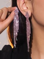 Übertreibung Legierung Strass Farbverlauf Ohrringe Täglich Nicht Eingelegt Drop Ohrringe sku image 3