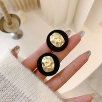 1 Pair Simple Style Classic Style Color Block Plating Alloy Gold Plated Ear Studs main image 6