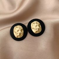 1 Pair Simple Style Classic Style Color Block Plating Alloy Gold Plated Ear Studs main image 1