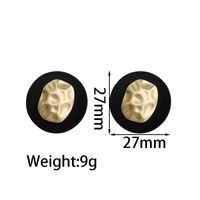 1 Pair Simple Style Classic Style Color Block Plating Alloy Gold Plated Ear Studs sku image 1