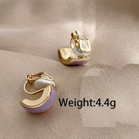 1 Pair Simple Style Color Block Plating Alloy Gold Plated Ear Studs sku image 4
