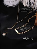 Simple Style Commute Solid Color Copper Layered Necklaces In Bulk main image 3