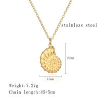 304 Stainless Steel 18K Gold Plated Classic Style Solid Color Pendant Necklace main image 7