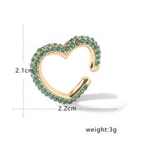 Wholesale Jewelry Fashion C Shape Pentagram Heart Shape Alloy Rhinestones Plating Inlay Ear Clips main image 11