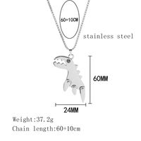 Modern Style Streetwear Dinosaur 304 Stainless Steel Polishing 18K Gold Plated Unisex Pendant Necklace main image 7