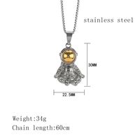 Hip-Hop Astronaut 304 Stainless Steel 18K Gold Plated Unisex Pendant Necklace main image 7