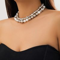 Exaggerated Punk Simple Style Round Imitation Pearl Women's Necklace main image 5