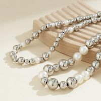 Exaggerated Punk Simple Style Round Imitation Pearl Women's Necklace main image 4