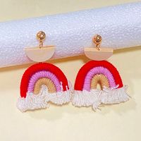 1 Pair Cute Rainbow Alloy Drop Earrings sku image 4