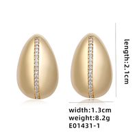 1 Pair Ig Style Simple Style Geometric Butterfly Plating Inlay Copper Zircon White Gold Plated Gold Plated Ear Studs sku image 1