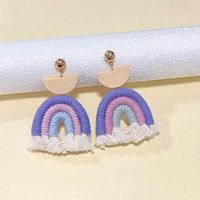 1 Pair Cute Rainbow Alloy Drop Earrings sku image 3