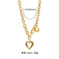 Wholesale Modern Style Simple Style Heart Shape Stainless Steel Necklace Pendant main image 6