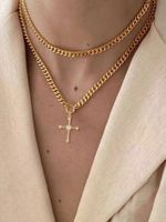 Wholesale Jewelry Vintage Style Cross Iron Copper Plating Pendant Necklace sku image 1