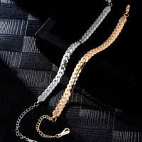 Hip-Hop Commute Solid Color 304 Stainless Steel Plating Chain K Gold Plated Rhodium Plated Men's Bracelets main image 6