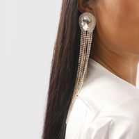 1 Pair Elegant Vintage Style Modern Style Geometric Inlay Alloy Zircon Drop Earrings main image 2