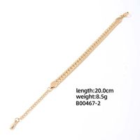 Hip-Hop Commute Solid Color 304 Stainless Steel Plating Chain K Gold Plated Rhodium Plated Men's Bracelets sku image 1