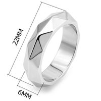 Retro Solid Color Titanium Steel Metal Carving 18K Gold Plated Unisex Rings main image 2