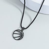 Wholesale Vintage Style Basketball Stainless Steel Pendant Necklace main image 4