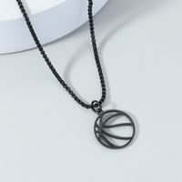 Wholesale Vintage Style Basketball Stainless Steel Pendant Necklace main image 5