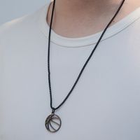 Wholesale Vintage Style Basketball Stainless Steel Pendant Necklace main image 3