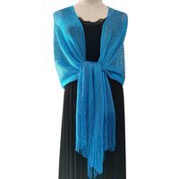 Women's Elegant Solid Color Polyester Tassel Shawls sku image 1